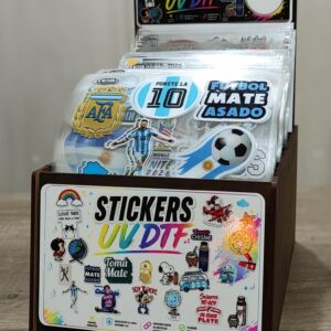 MUESTRARIO CON STICKERS UV DTF
